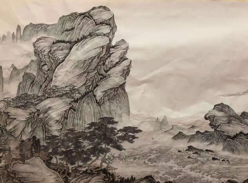 俞强|丹心赋——题《岑其作江山无尽图》