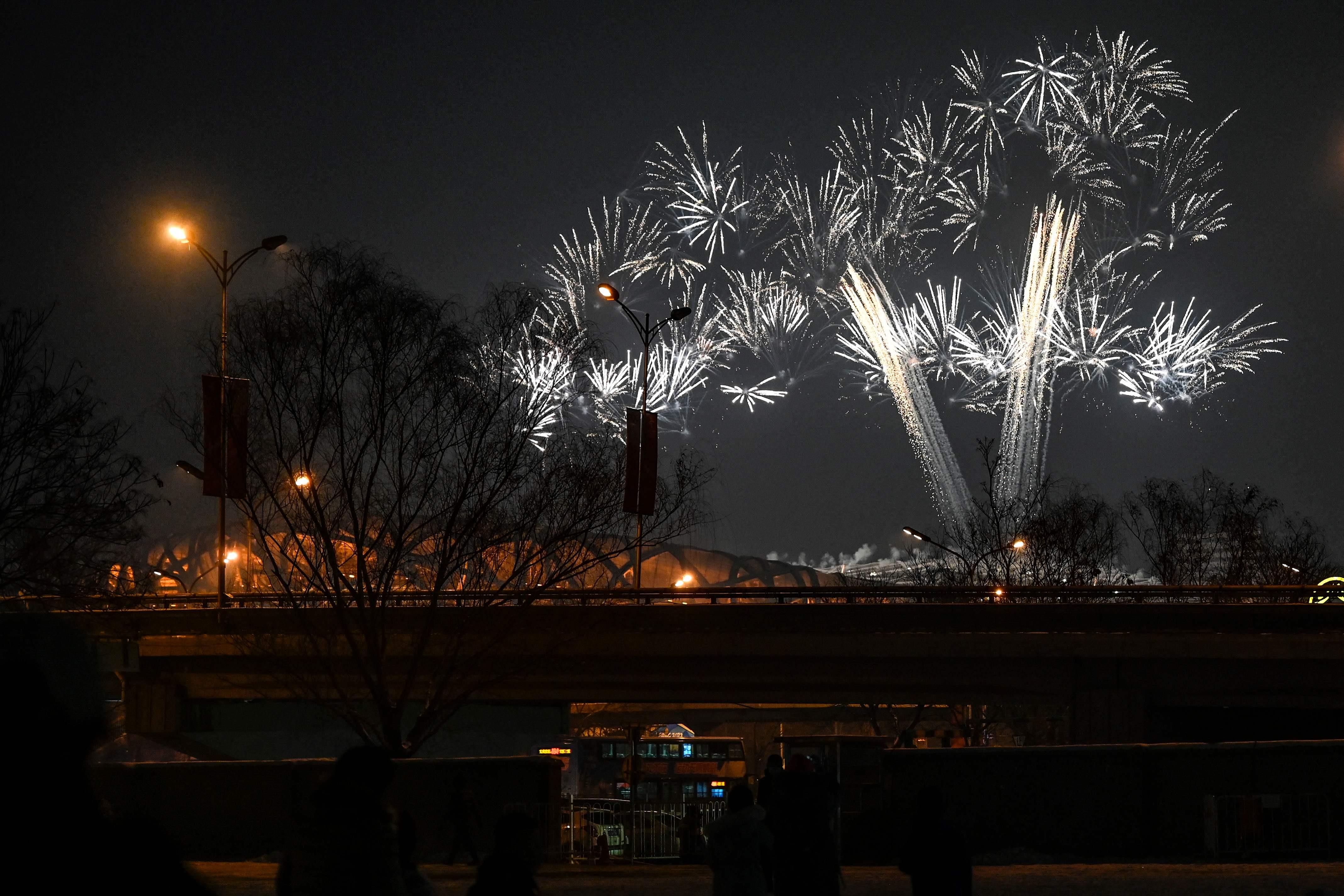 冬奥开幕式烟花图片