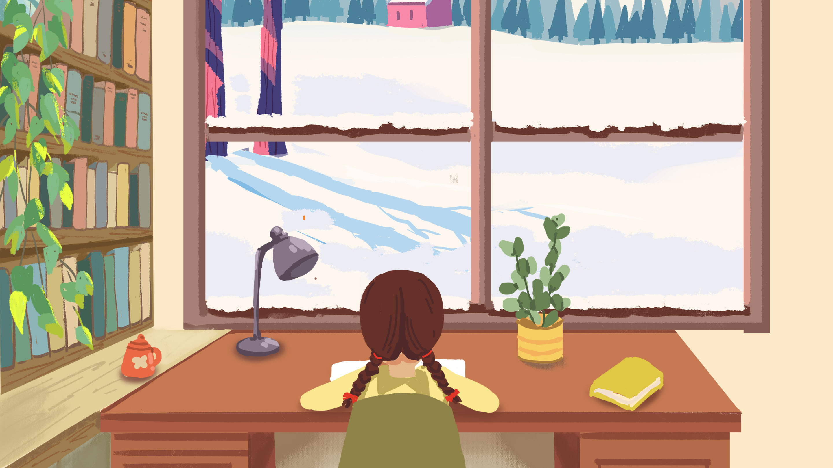 千库网_小女孩寒假在家写作业_插画编号72510.jpg
